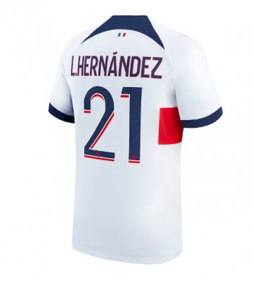 Paris Saint-Germain Lucas Hernandez #21 Koszulka Wyjazdowych 2023-24 Krótki Rękaw